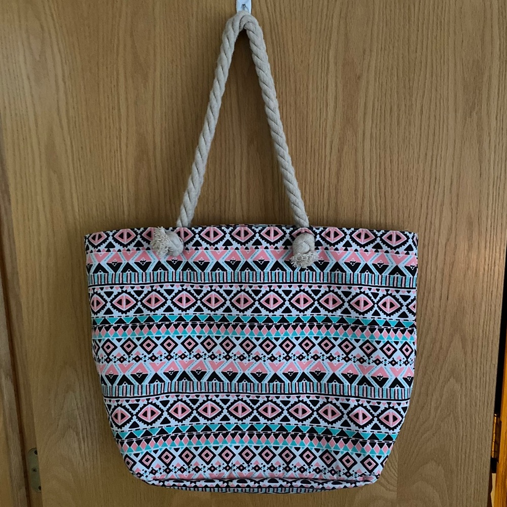 tribal print beach tote